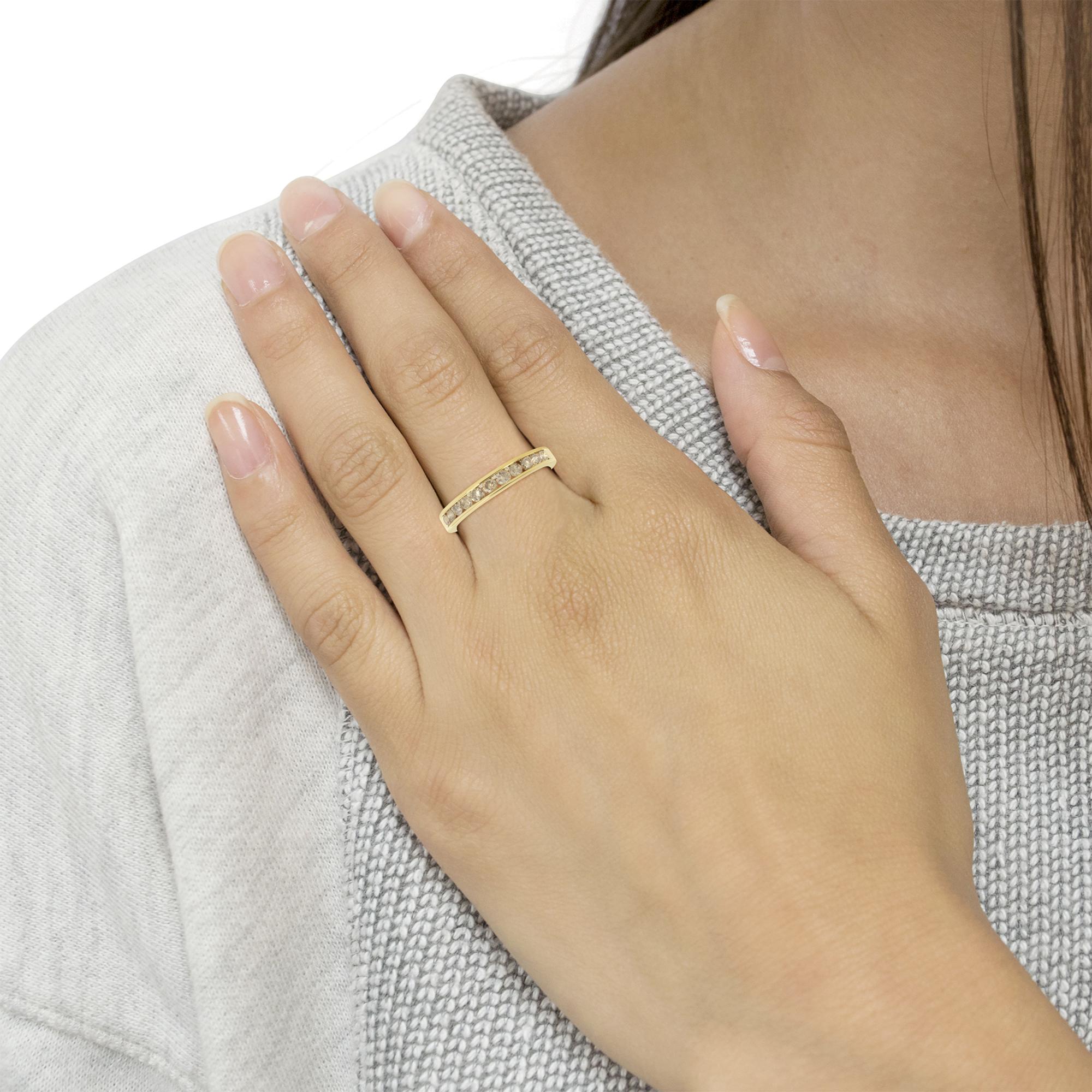 Celebrate Everlasting Love with Our Glittering 14K Yellow Gold Plated Diamond Band Ring!