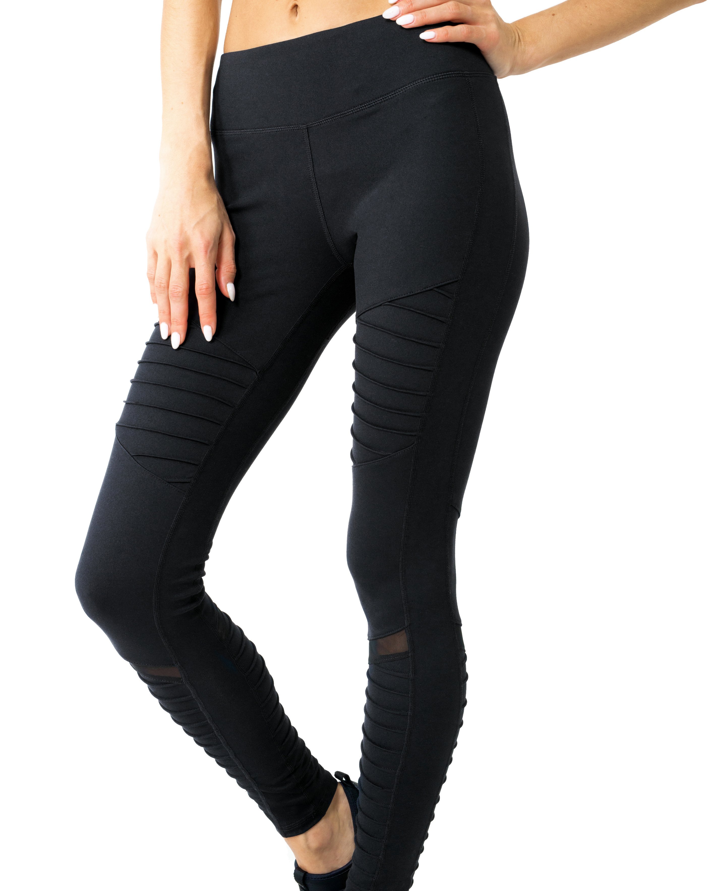 Stay Stylish and Comfortable During Workouts with Athletique Low-Waisted Ribbed Leggings