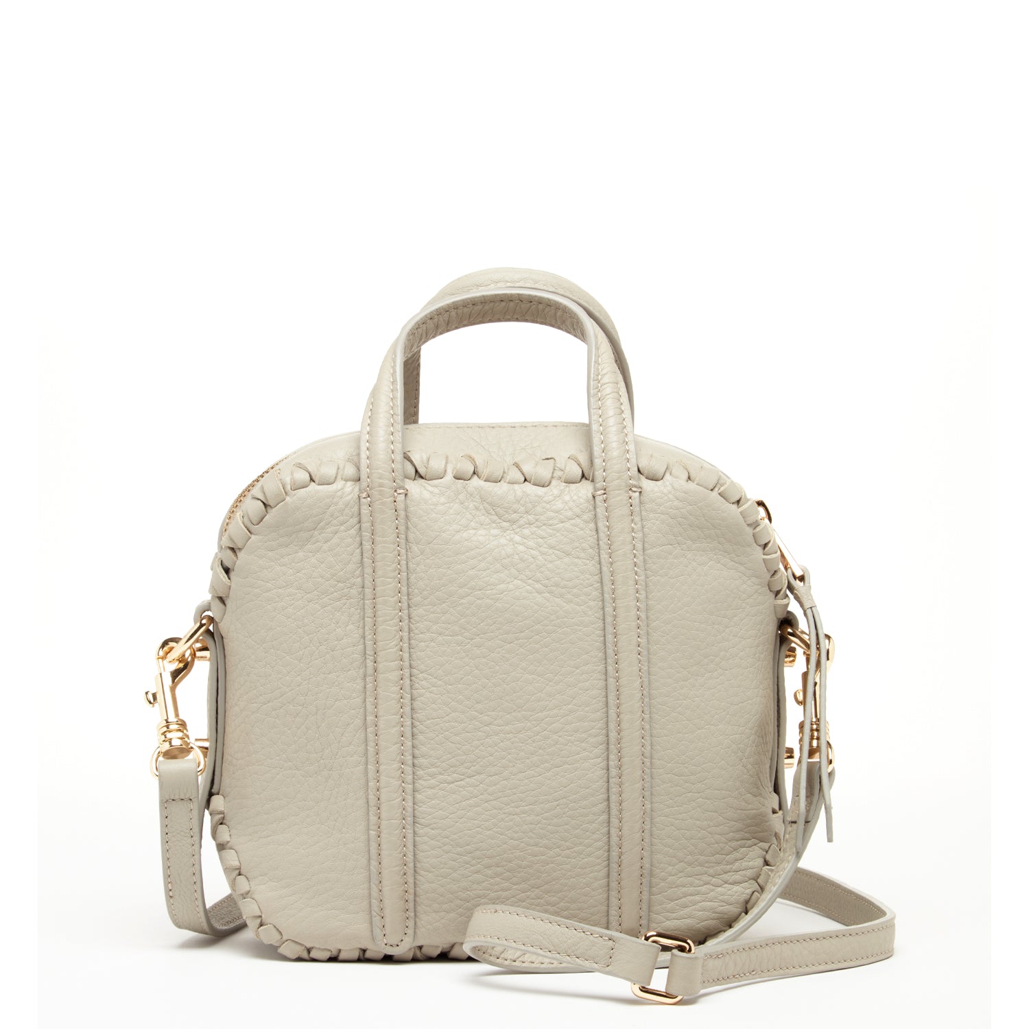 Elegant and versatile Evelyn gray leather crossbody bag